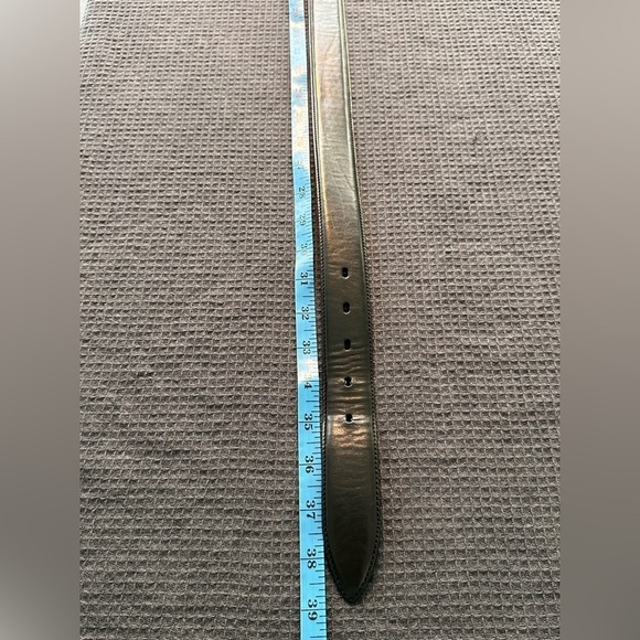 Nautica Black Leather Belt W/Silver Buckle Mens Size Large - Picture 4 of 5